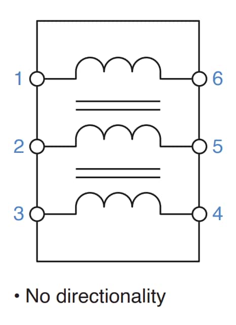 Applikations-Schaltungsdiagramm - TDK TCM0906C Dünnschicht-Gleichtaktfilter